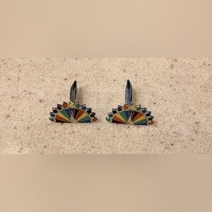 Multicolor Fan-Shaped Cuff Links NBC